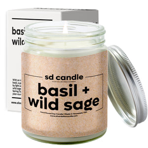 #15 | Basil + Wild Sage Scented Wholesale Candles - 100% All-Natural Handmade Soy Wax Candle