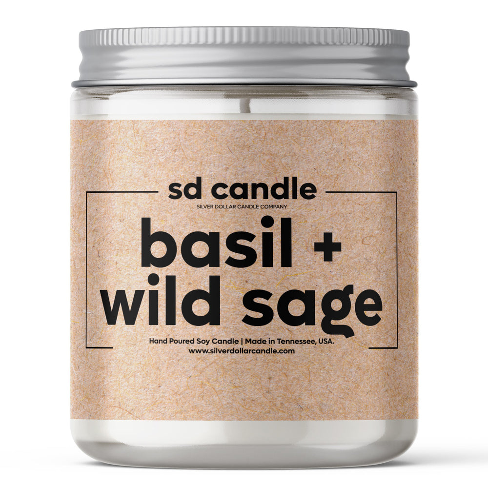 #15 | Basil + Wild Sage Scented Wholesale Candles - 100% All-Natural Handmade Soy Wax Candle