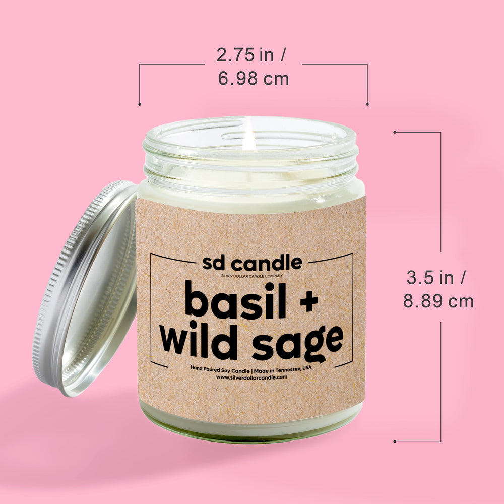 #15 | Basil + Wild Sage Scented Wholesale Candles - 100% All-Natural Handmade Soy Wax Candle