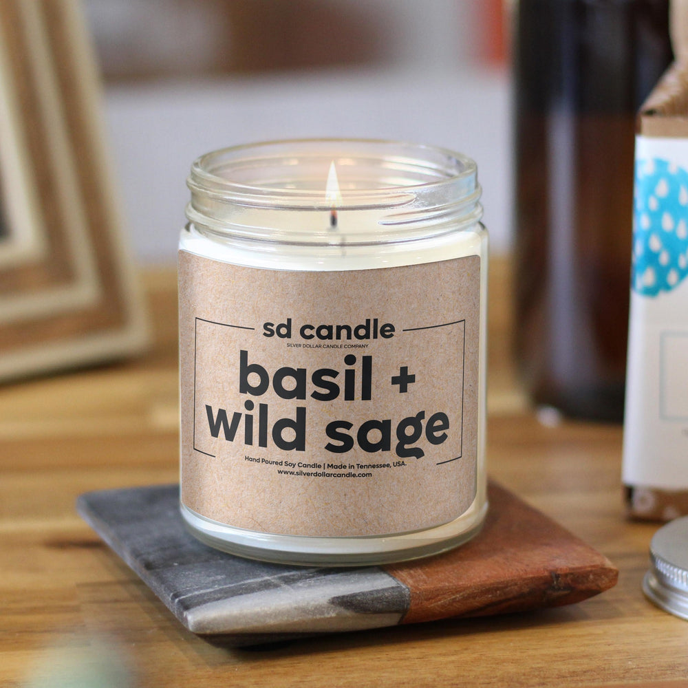 #15 | Basil + Wild Sage Scented Wholesale Candles - 100% All-Natural Handmade Soy Wax Candle